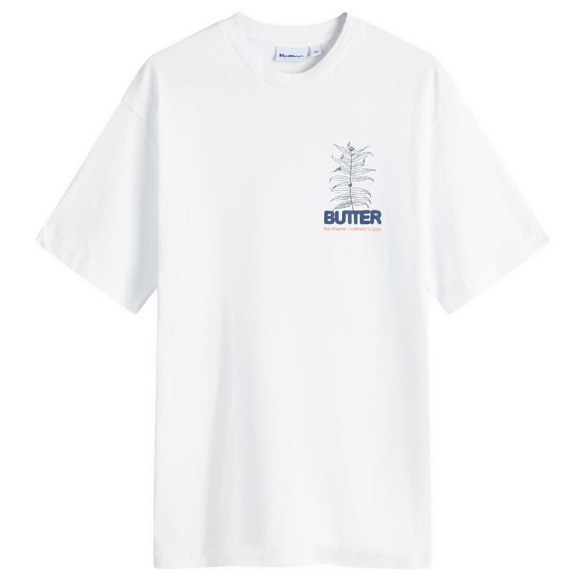 Majica Butter Goods Men's White T-Shirt with Earth Print Bela | BGQ4240004-WHT
