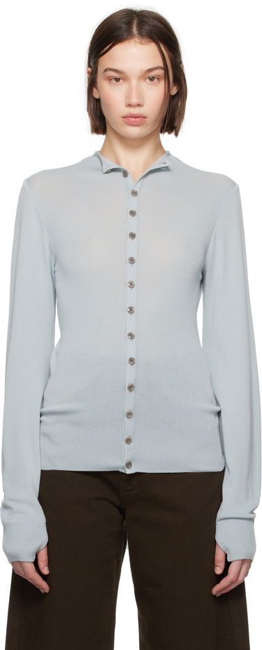 Pleteni pulover LEMAIRE Lemaire Fitted Seamless Cardigan Modra | TO1277 LK1032, 0