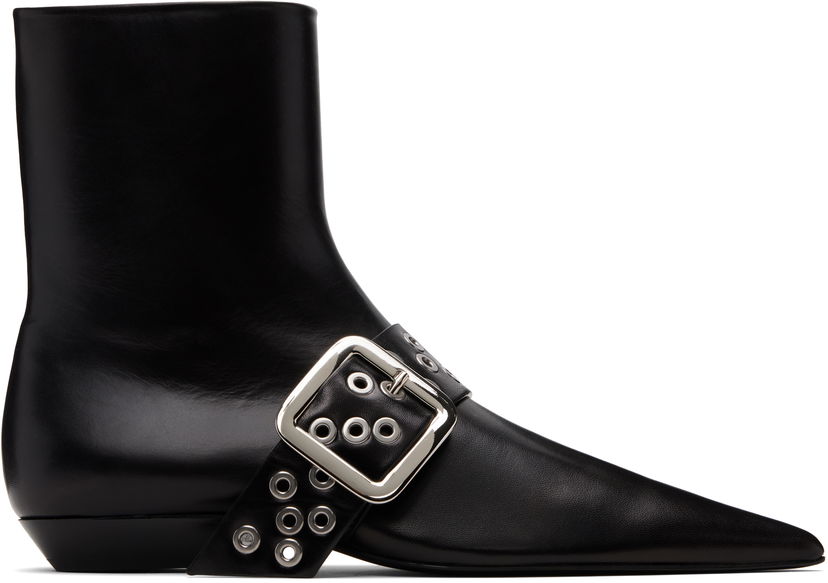 Superge in čevlji Jil Sander Jil Sander Eyelet Buckle Ankle Boots Črna | J15WU0105_P8226