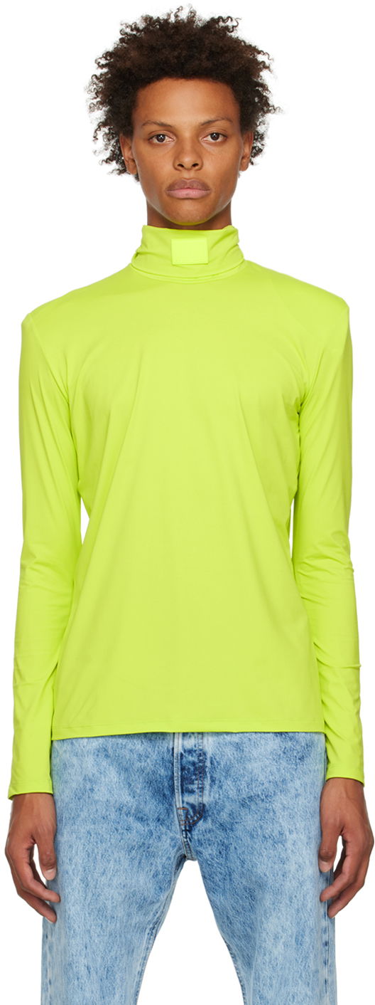 Pleteni pulover VETEMENTS VTMNTS Turtleneck Long Sleeve Top Rumena | VL14TO300Y