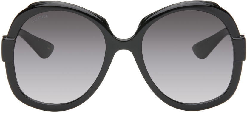 Sončna očala Gucci Black Oversized Sunglasses Črna | GG1432S-001