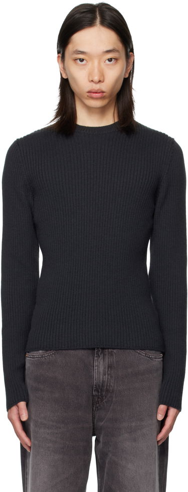 Pleteni pulover OUR LEGACY OUR LEGACY Compact Round Neck Sweater Mornarica | M4253CO, 0