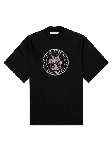 Majica Palm Angels College Logo Loose Tee Črna | PWAA017S23JER0051033