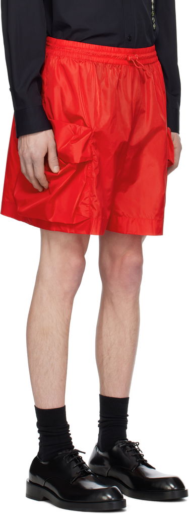 Kratke hlače Simone Rocha Simone Rocha Cargo Flap Pocket Drawstring Shorts Rdeča | 4135 1067, 1