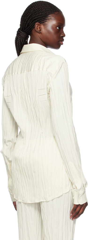 Srajce Helmut Lang Helmut Lang Crushed Button-Down Shirt Bela | O01HW520, 2