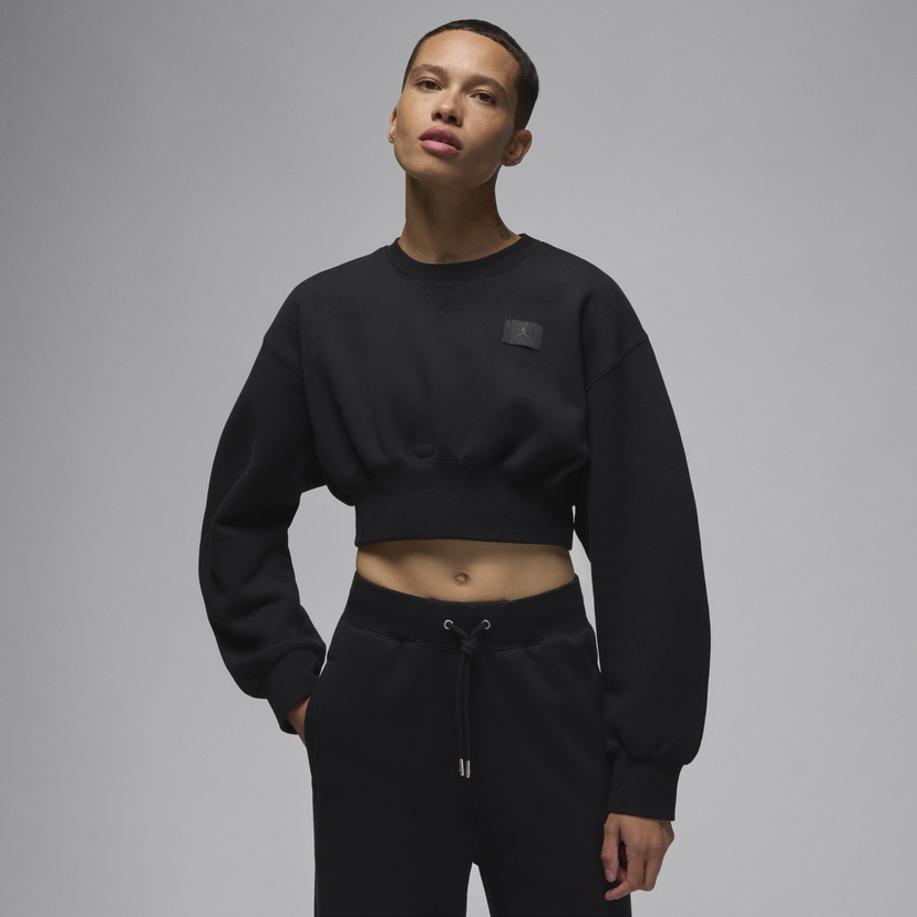 Pulover Jordan Jordan Flight Fleece Cropped Sweatshirt Črna | FV7152-010