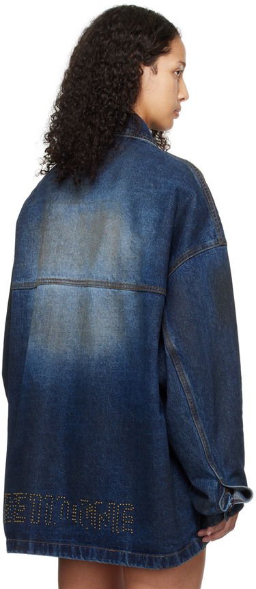 Jakna We11done We11done Smudged Denim Jacket Modra | WD-DJ0-24-319-U-BL, 2