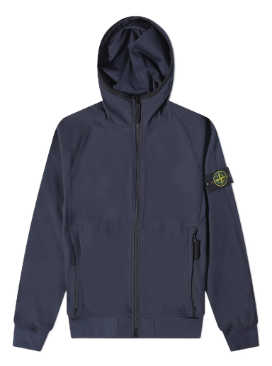 Vetrovka Stone Island Light Soft Shell-R Hooded Jacket Mornarica | 781540927-V0020
