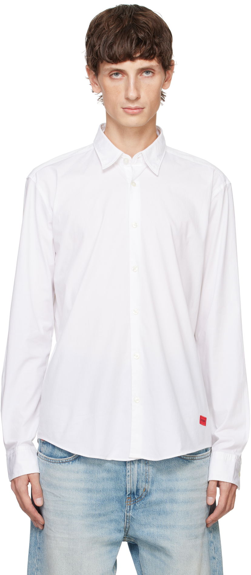 Srajce BOSS Slim Fit Shirt Bela | 50500216
