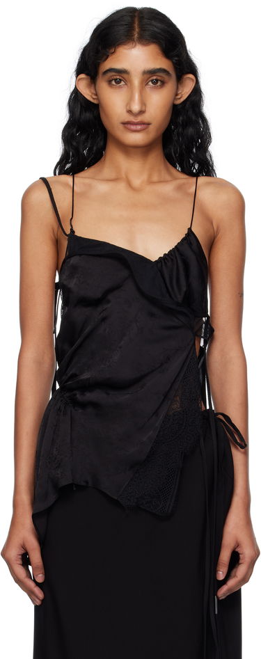 Majica brez rokavov Ann Demeulemeester Vepa Ramage Jacquard Slip Top Črna | B0012832-FA611-099, 0