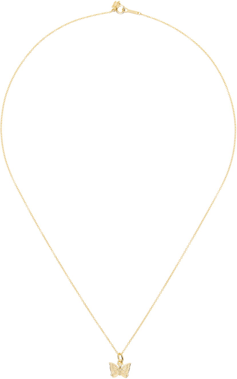 Ogrlica Needles NEEDLES C-Papillon Butterfly Pendant Necklace Kovinski | QV018