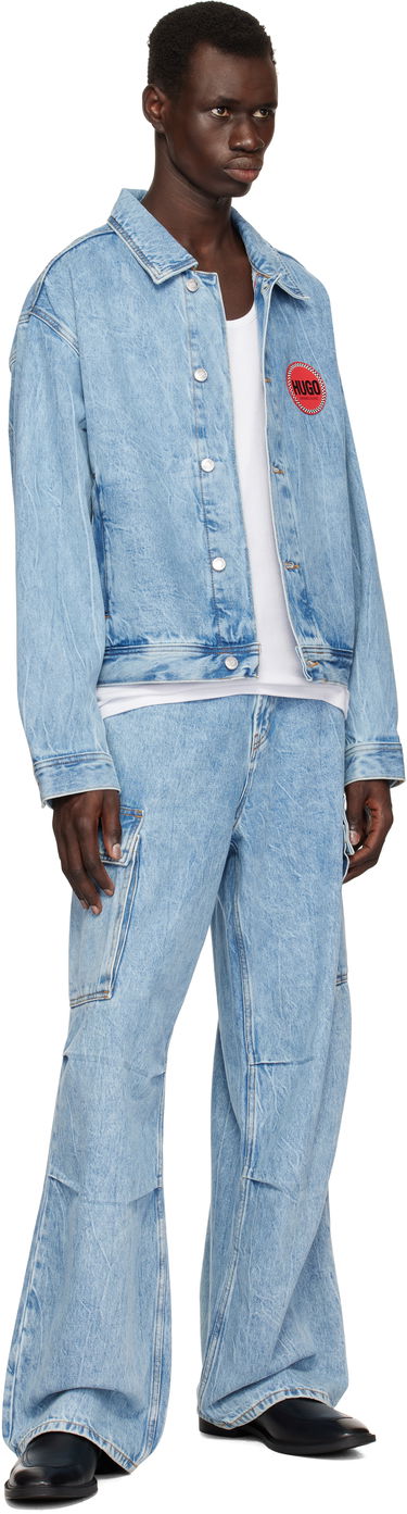 Jakna BOSS HUGO Faded Denim Jacket Modra | 50539200, 3