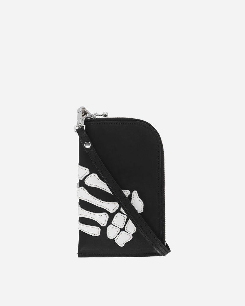 Denarnica KAPITAL Bone Hand Zip Neck Pouch Črna | EK-1679XG 1