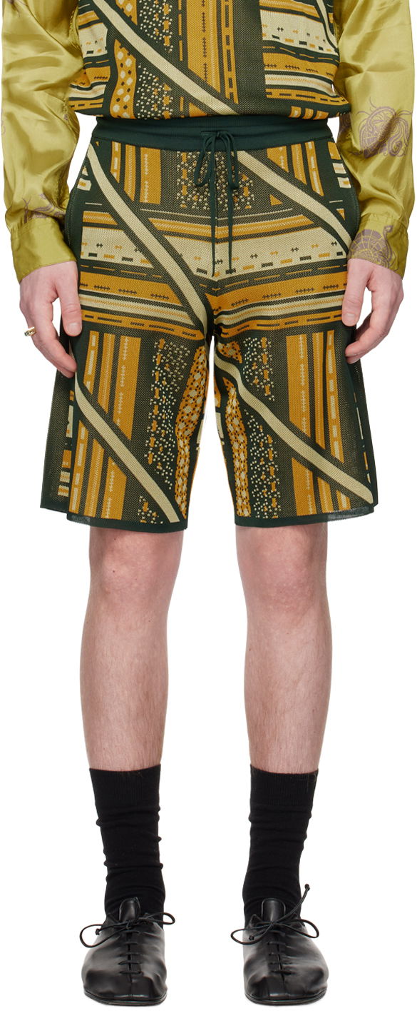Kratke hlače Ahluwalia Ahluwalia Kalonji Knit Shorts Zelena | M-AHLU-KN009-SS23-YA03-GR