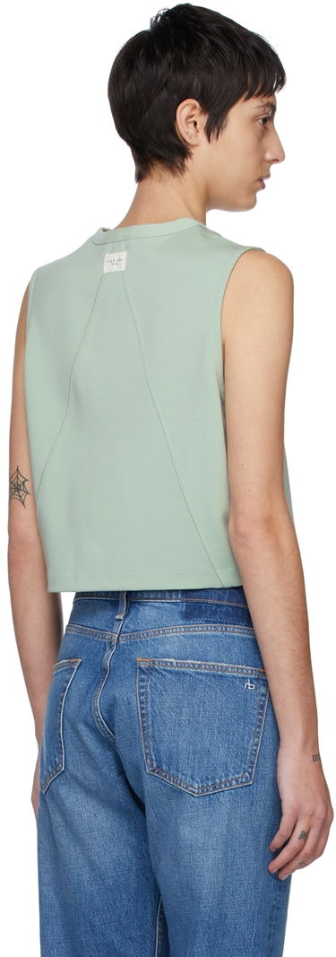 Majica brez rokavov rag & bone Rag & Bone Archetype Cropped Roxie Tank Top Zelena | WAW21HA023KL23, 2