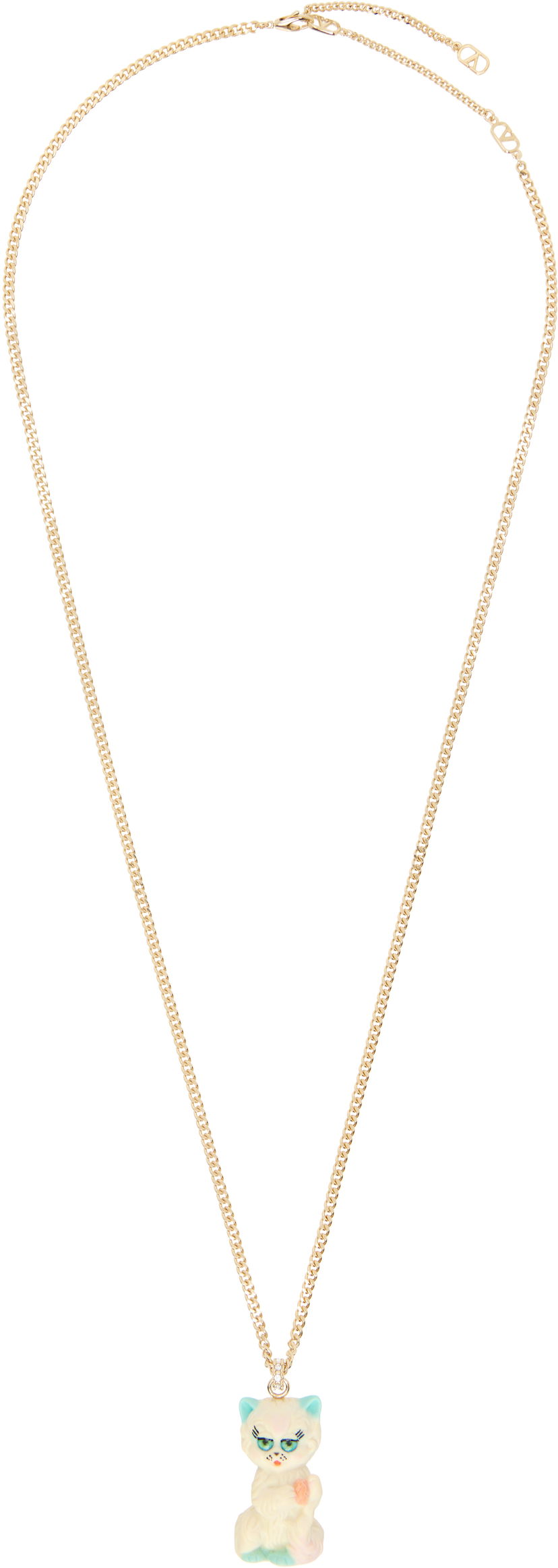 Ogrlica Valentino Valentino Garavani 'Le Chat De La Maison' Cat Pendant Necklace Rumena | 7Y2J0AL5QYE