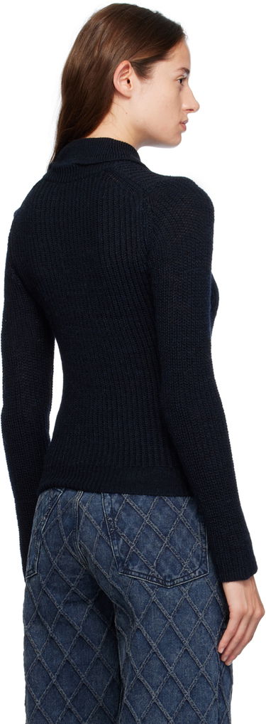 Pleteni pulover rag & bone Madix Knit Polo Top Modra | WAS24F023PB23, 2