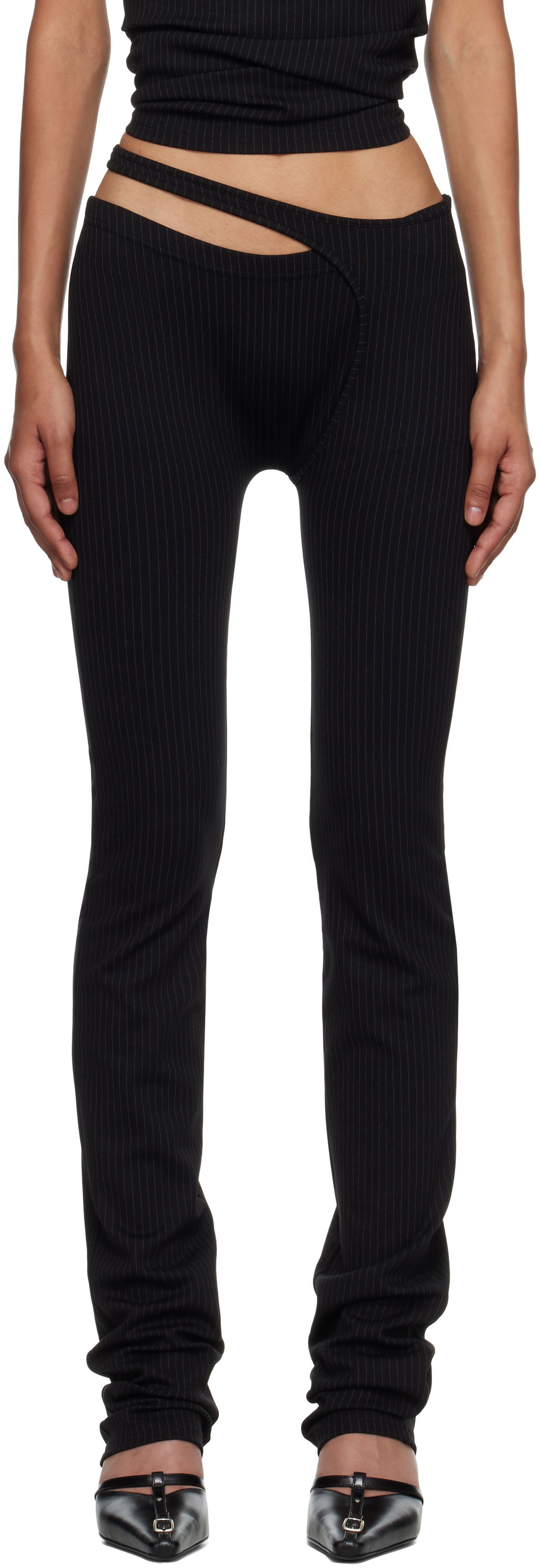 Pajkice Ottolinger Ottolinger Ada Pinstripe Leggings Črna | 102-800603-03, 0