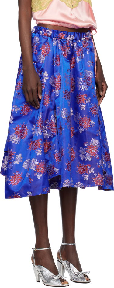 Krila Comme des Garçons Comme des Garçons Jacquard Pattern Midi Skirt Modra | GO-S002-051-1, 1