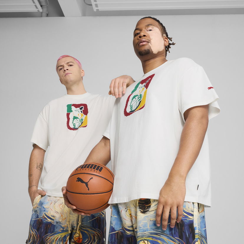 Majica Puma Dylan Exhibit Basketball T-Shirt Bela | 630673_01