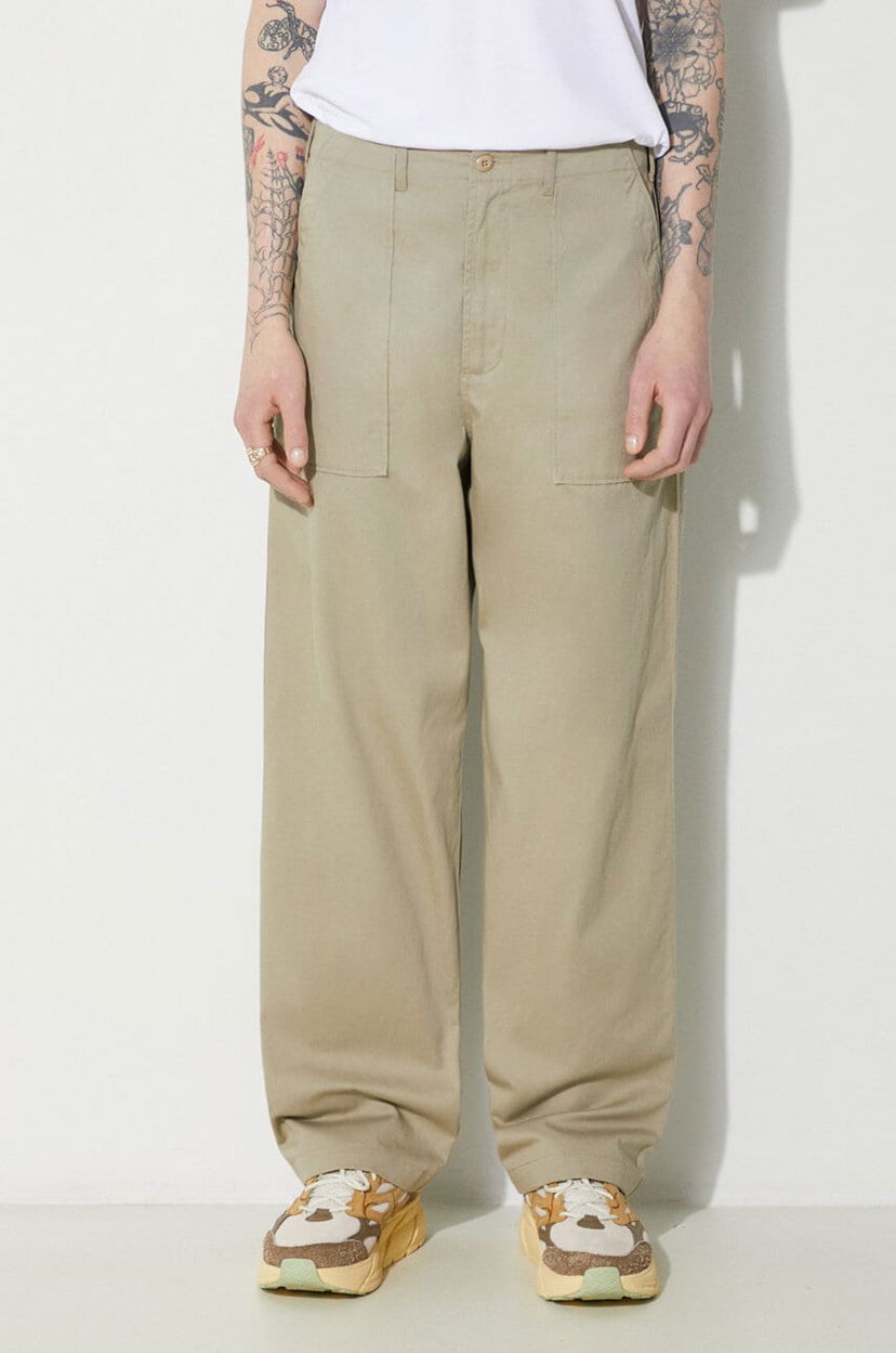 Cargo hlače Universal Works Universal Works Fatigue Pant Bež | 132.STONE