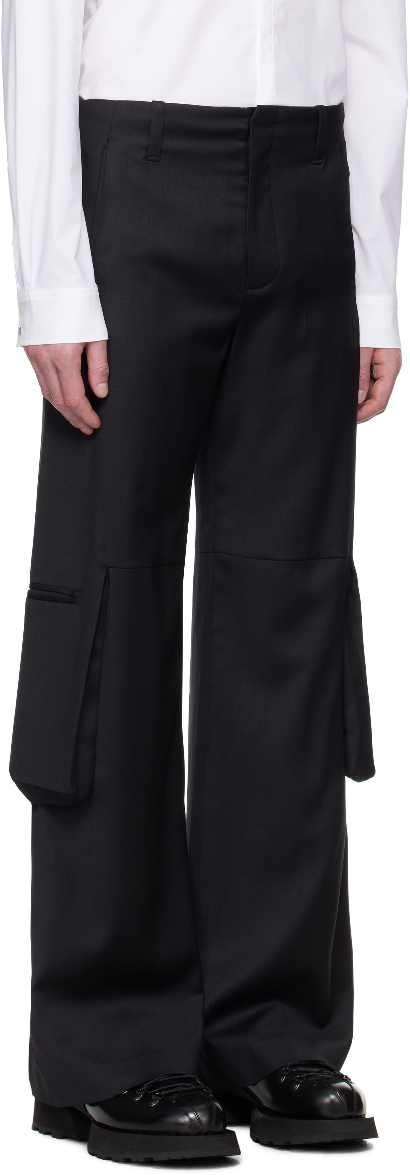 Cargo hlače HELIOT EMIL HELIOT EMIL Ferro Tailored Cargo Pants Črna | SS25_M_10_198_BLK01, 1