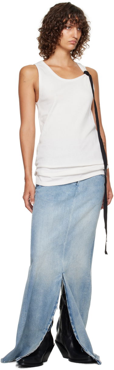 Majica brez rokavov Ann Demeulemeester Ann Demeulemeester Seva Ribbed Tank Top Bela | 2520-W-JTO20-FA659-003, 3