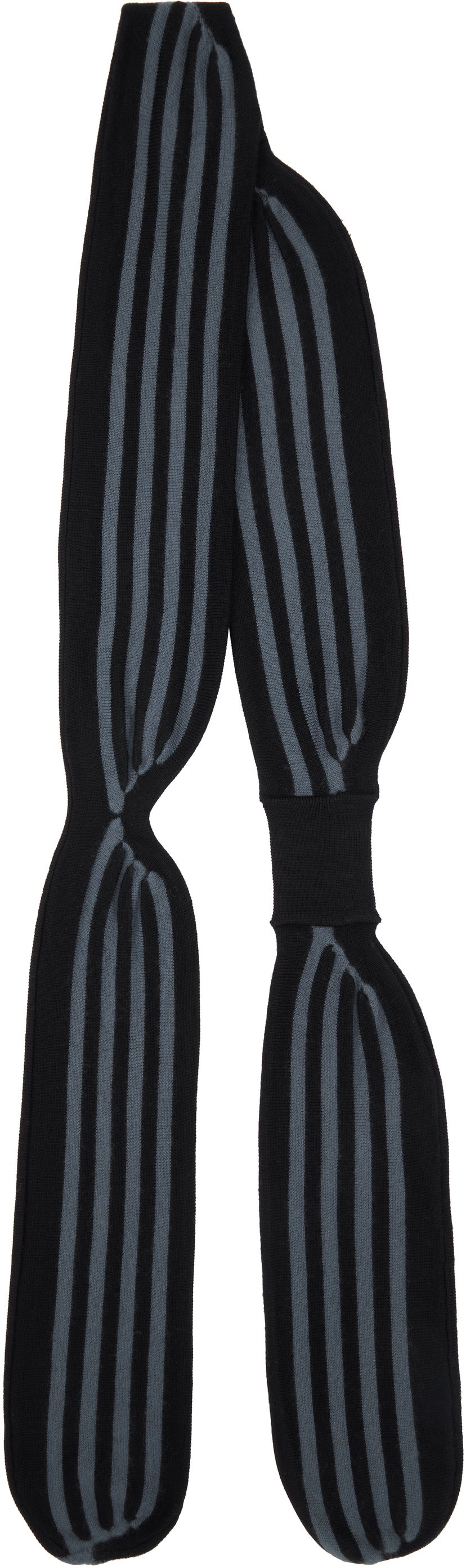Šala KIKO KOSTADINOV Kiko Kostadinov Solix Striped Scarf Črna | KKSS25KN05-124