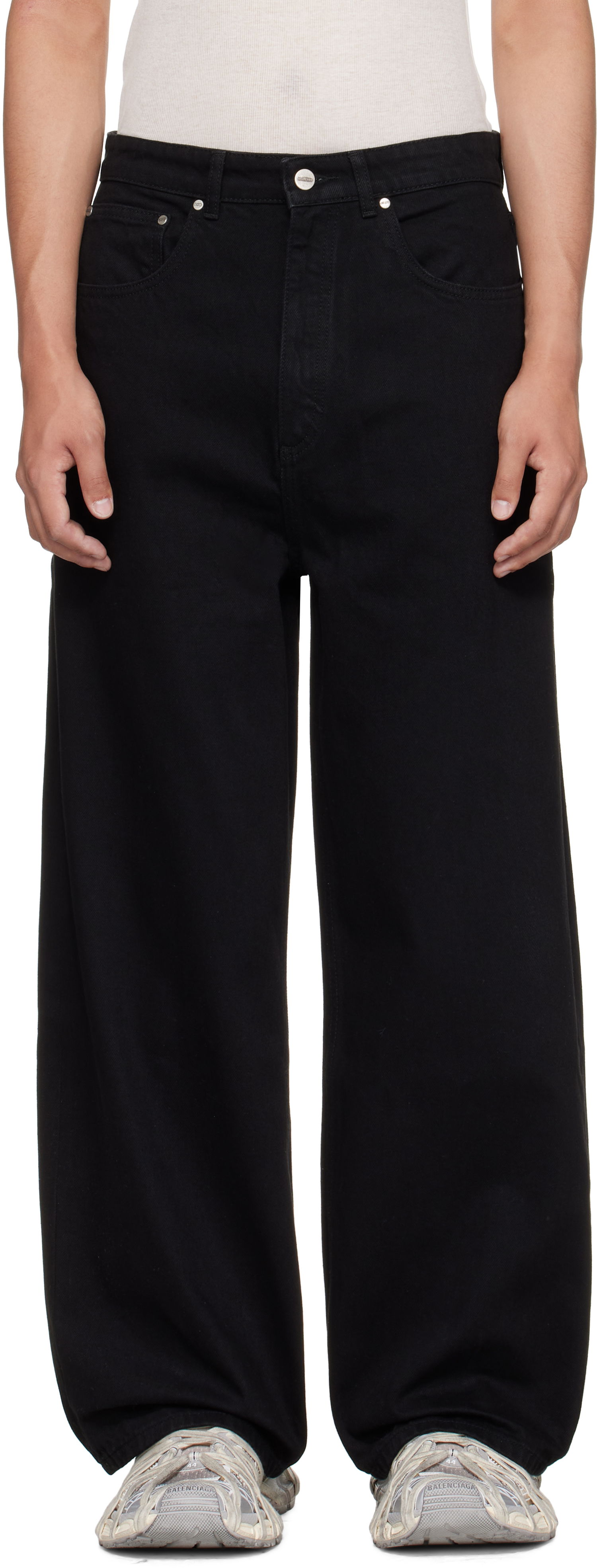 Kavbojke Han Kjøbenhavn Han Kjobenhavn Baggy Jeans Črna | M-134348, 0