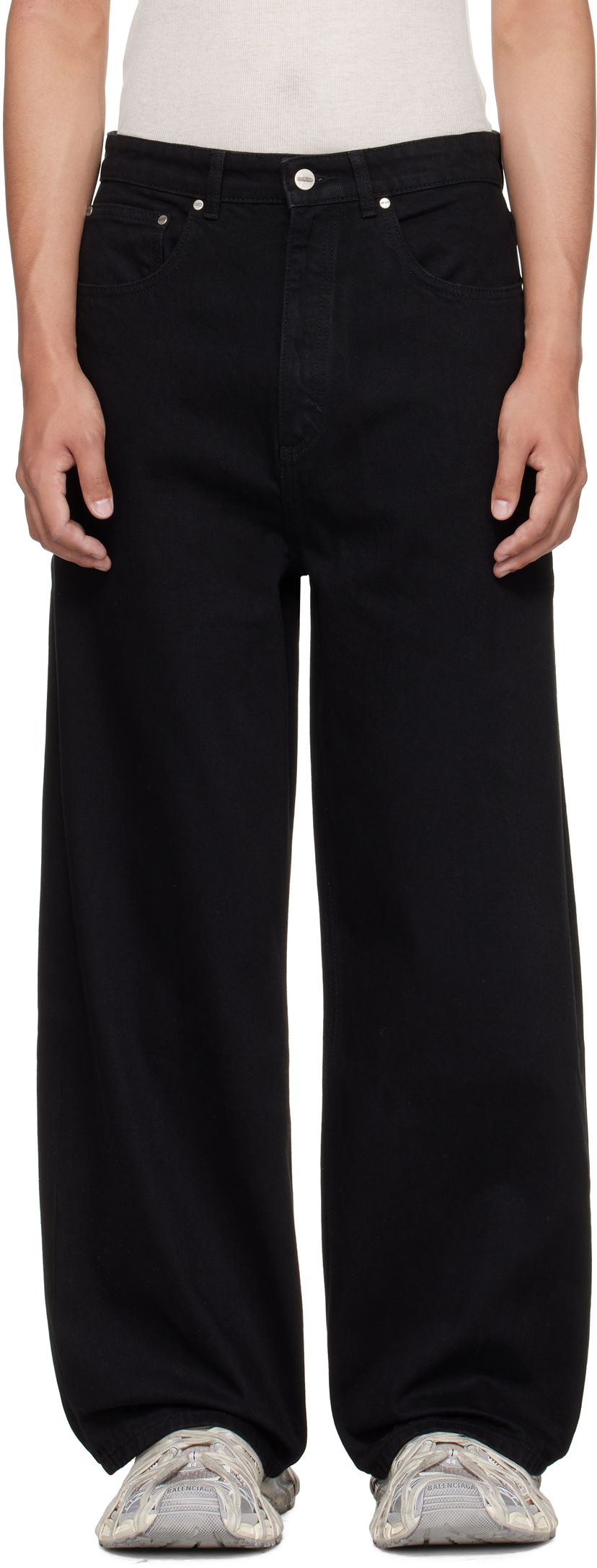 Kavbojke Han Kjøbenhavn Han Kjobenhavn Baggy Jeans Črna | M-134348