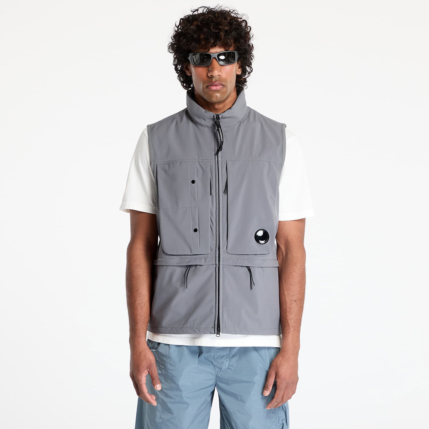 Telovnik C.P. Company C.P. Company Shell-R Hooded Vest Siva | 18CMVE132A005968A-935, 0