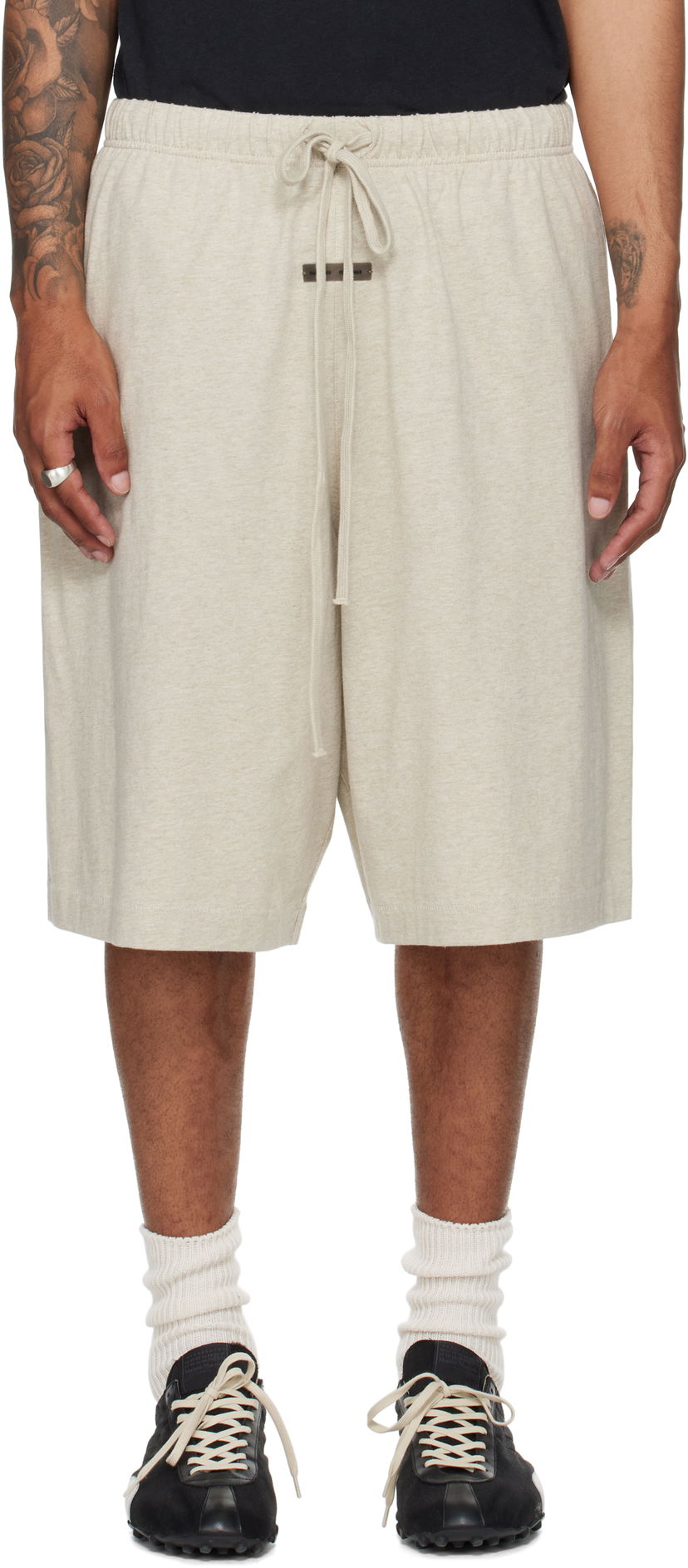 Kratke hlače Fear of God Fear of God ESSENTIALS Jersey Basketball Shorts Bež | 160SP254612F