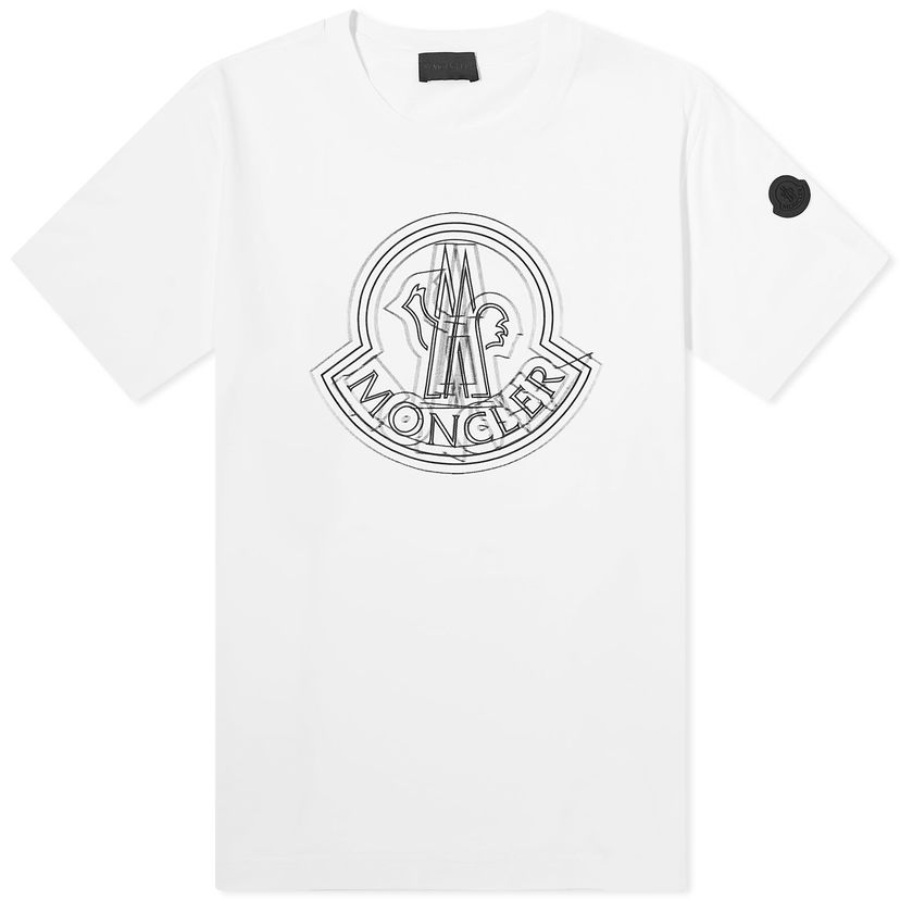 Majica Moncler Large Logo T-Shirt Bela | 8C000-28-89A17-001
