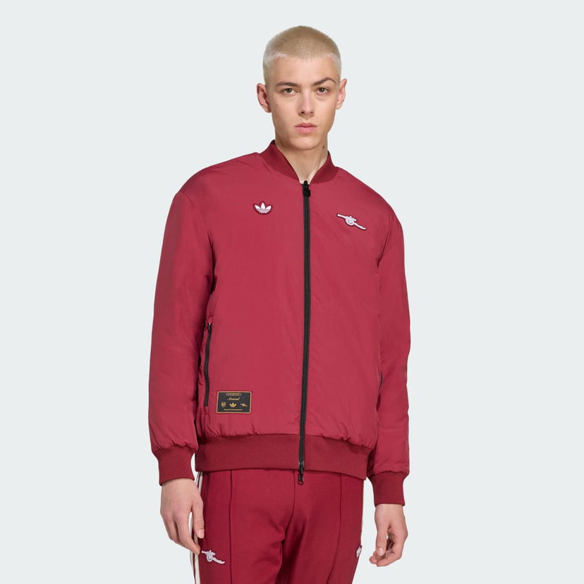 Bomber jakna adidas Performance Arsenal Terrace Icons Bomber Jacket Rdeča | JM9404