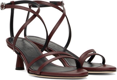 Modni dodatki Aeyde Aeyde Maeve Leather Heeled Sandals Bordo | A11-HS-PRAR55ST156-SS25-955-007, 3