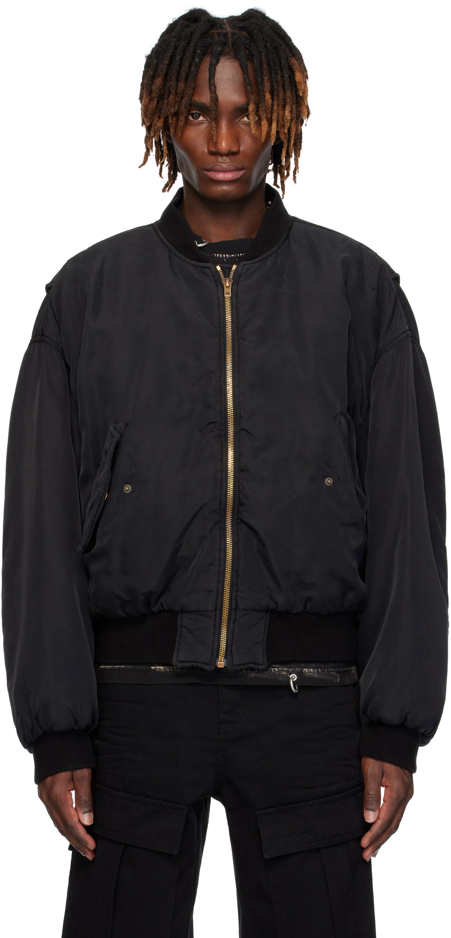 Bomber jakna We11done We11done Curved Bomber Jacket Črna | WD-JP0-25-005-U-BK, 0