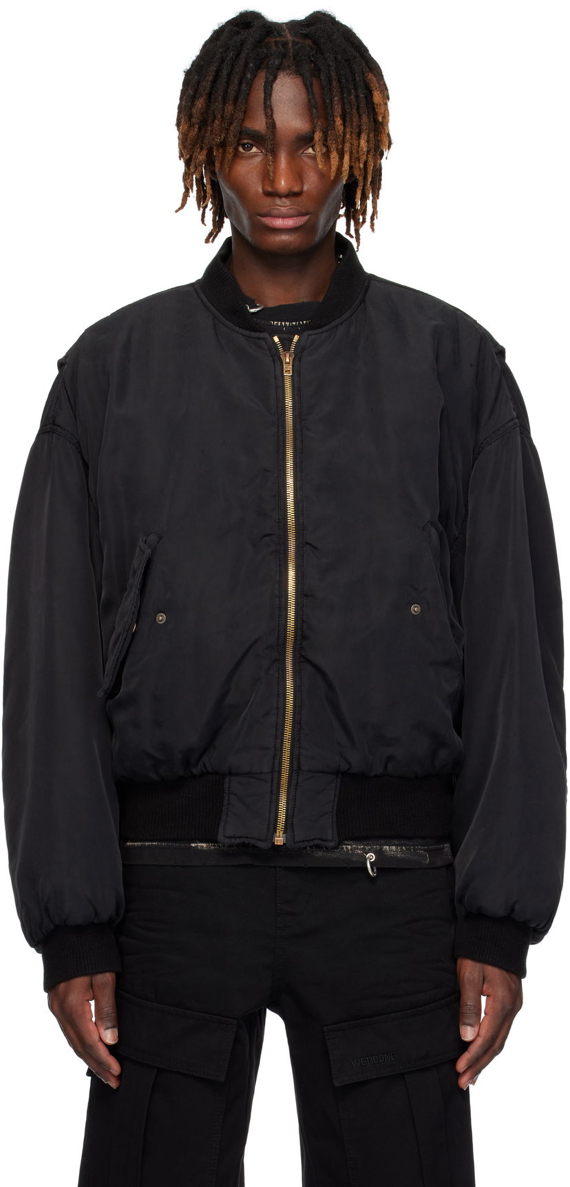 Bomber jakna We11done We11done Curved Bomber Jacket Črna | WD-JP0-25-005-U-BK