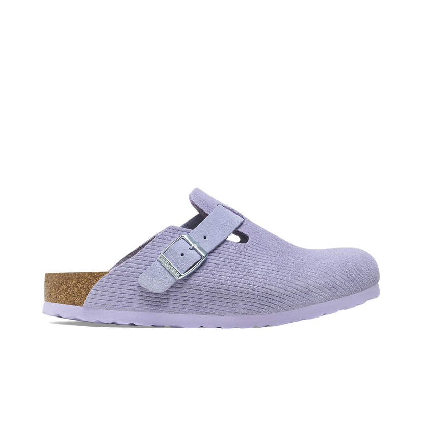 Superge in čevlji Birkenstock Boston Embossed Corduroy Suede Purple Fog Modra | 1026136/1026126