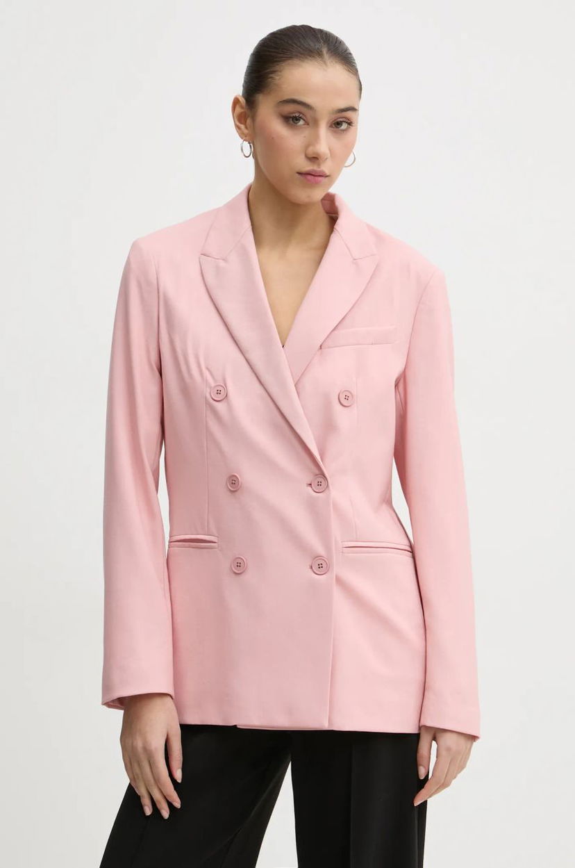Jakna Fiorucci Fiorucci Double-Breasted Blazer Roza | W01FMBDO059WO01PN02