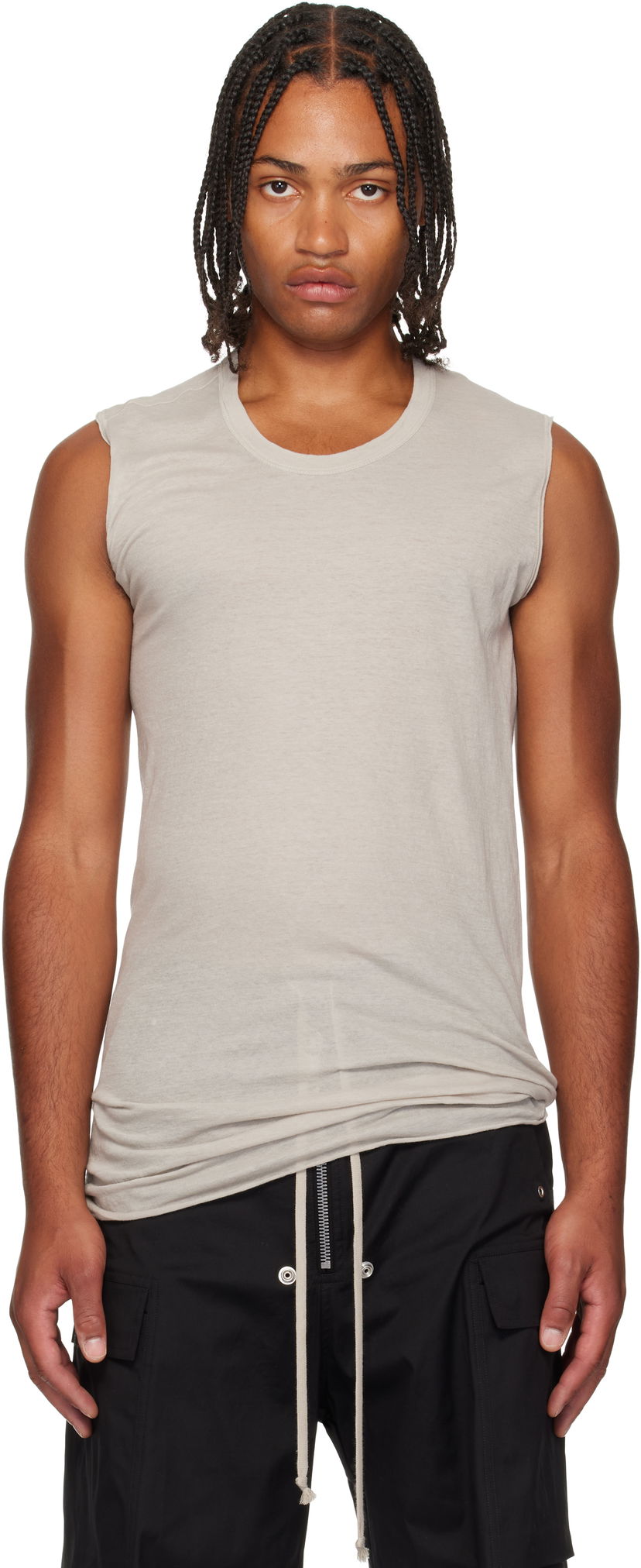 Majica brez rokavov Rick Owens Rick Owens Concordians Sleeveless Tank Top Bež | RU02E1151 UC