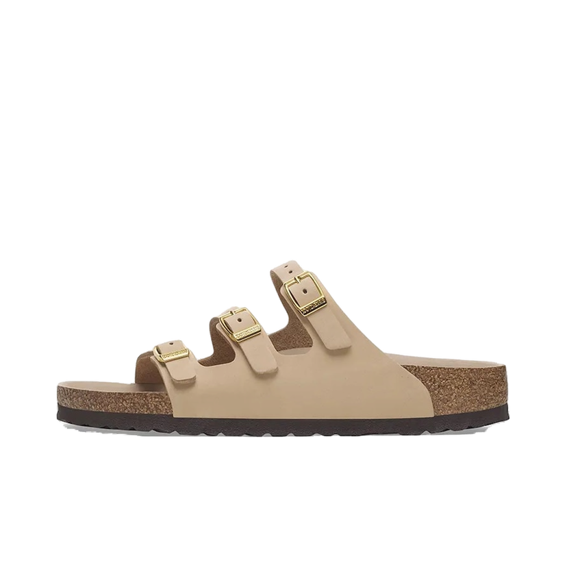 Superge in čevlji Birkenstock Birkenstock Florida HEX Nubuck Slides Bež | 1029480
