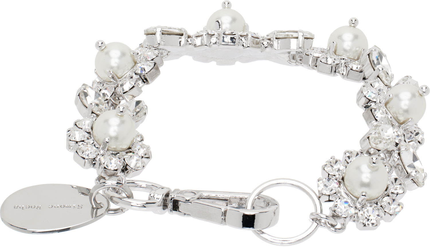 Zapestnica Simone Rocha Simone Rocha Pearl & Crystal Daisy Floret Bracelet Kovinski | BRC80 0906, 1