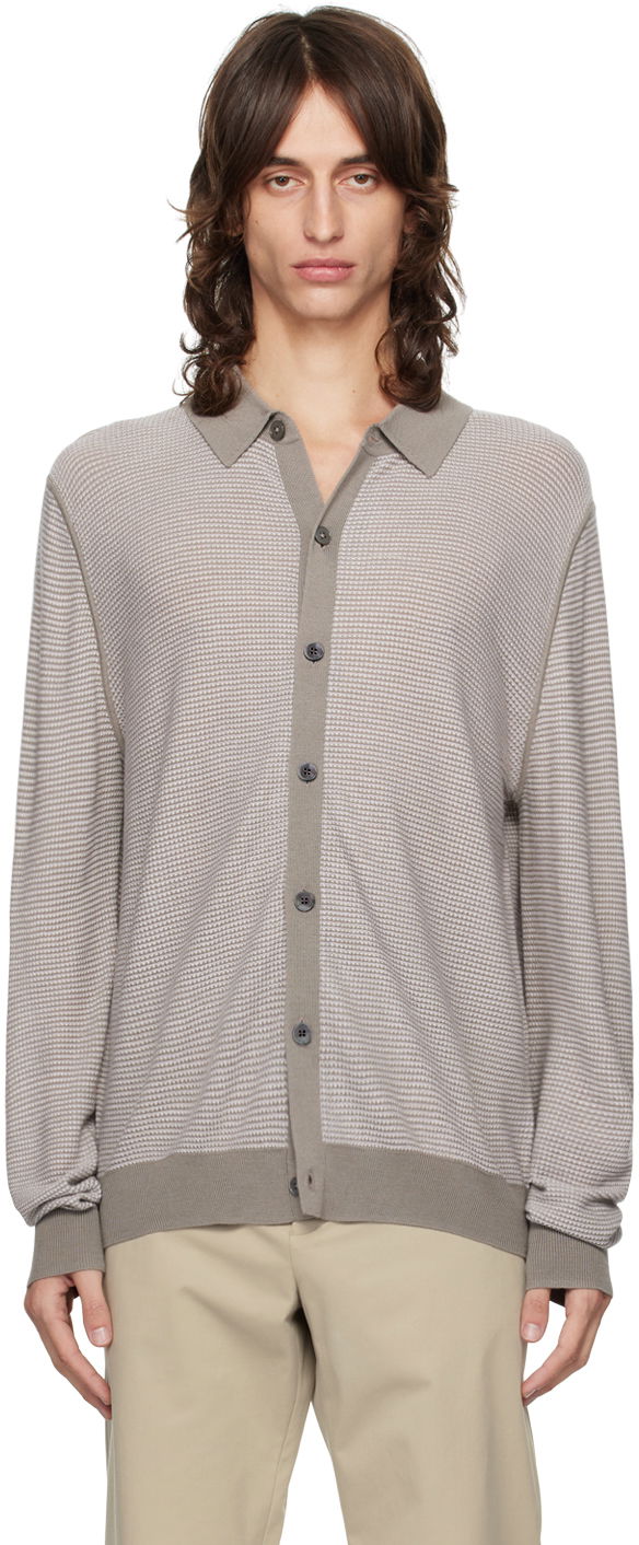 Pleteni pulover Paul Smith Paul Smith Button Through Cardigan Siva | M1R-895Y-N02418-71, 0