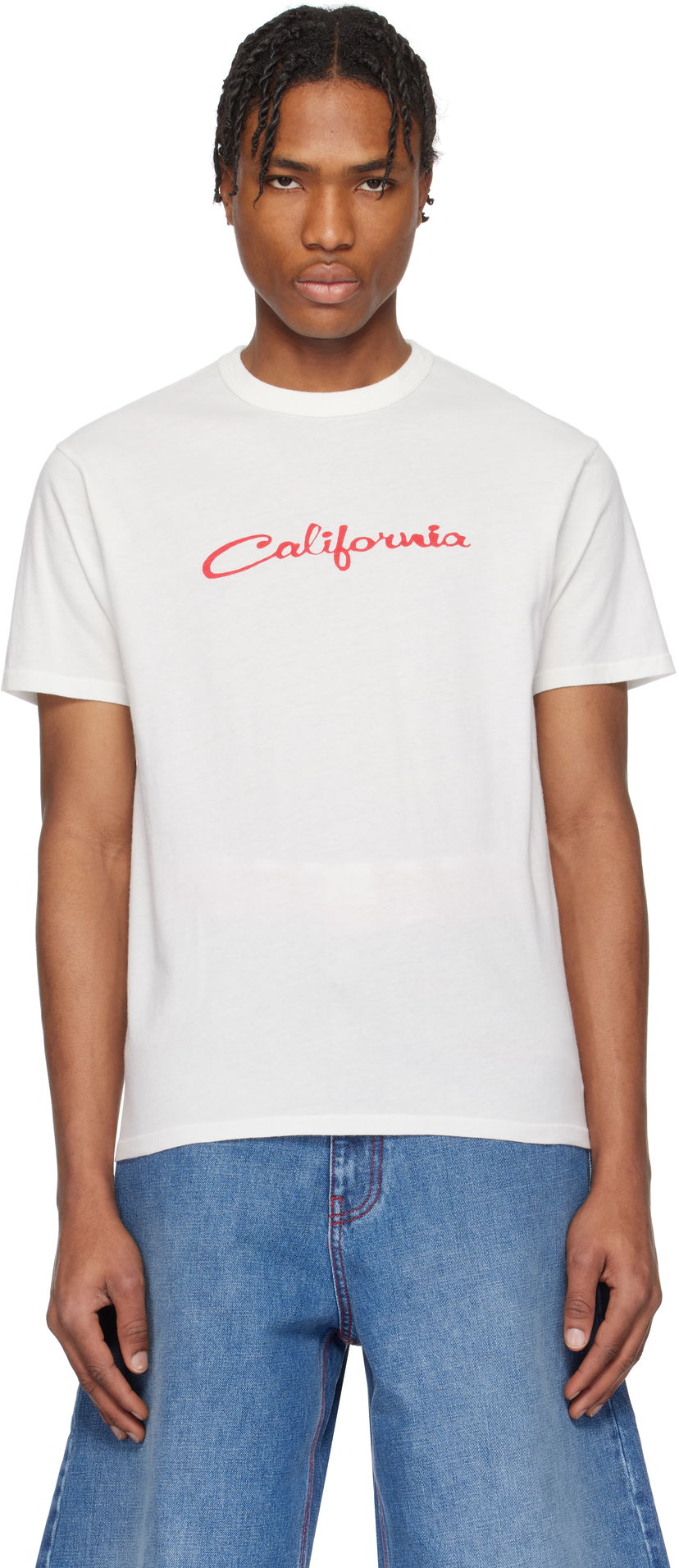 Majica ERL ERL 'California' Signature T-Shirt Bela | ERL10T001