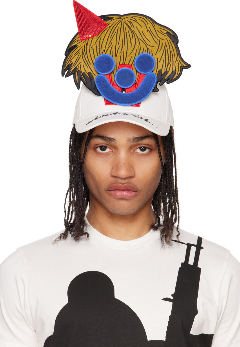 Kapa Walter Van Beirendonck Walter Van Beirendonck Smiley Baseball Cap Bela | 9006A