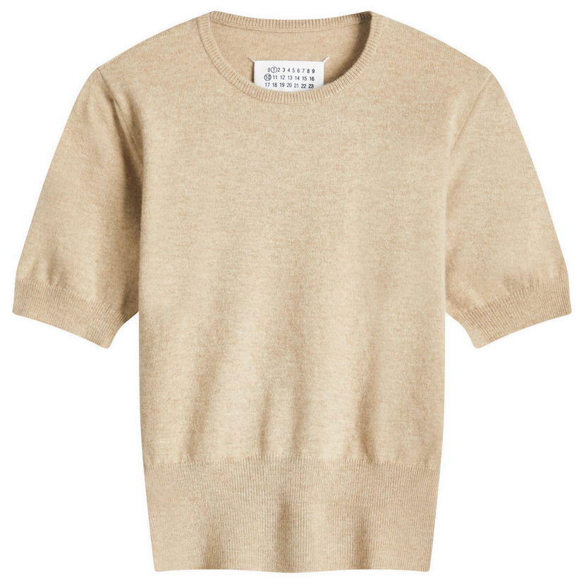 Pleteni pulover Maison Margiela Maison Margiela Shrunken Knit Top Bež | S51HL0018M13090109M