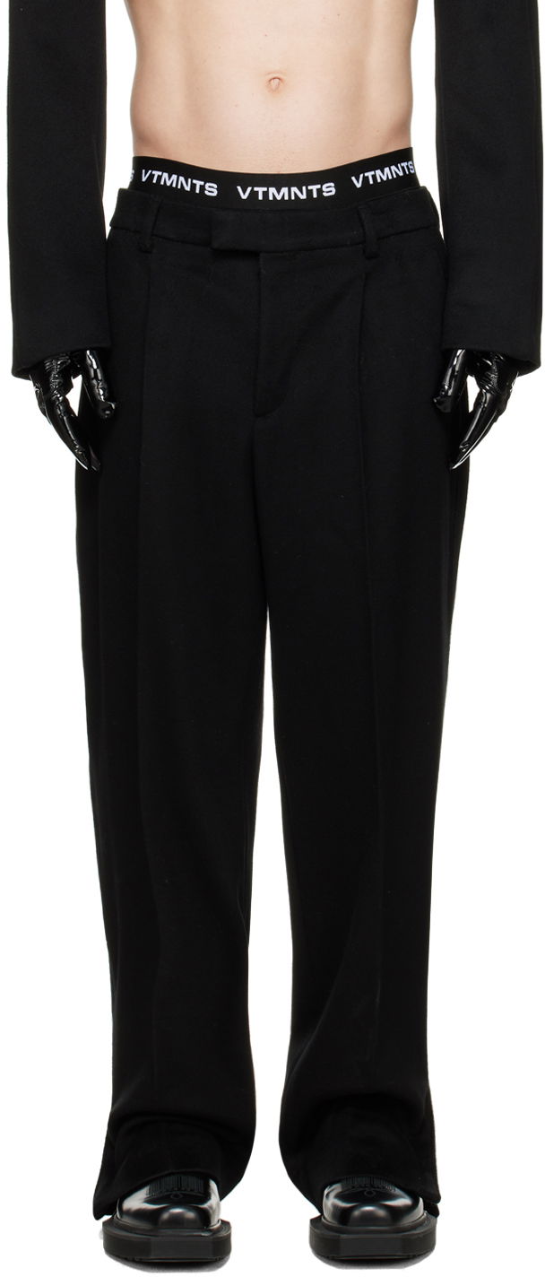 Hlače VETEMENTS Pleated Trousers Črna | VL16PA320B