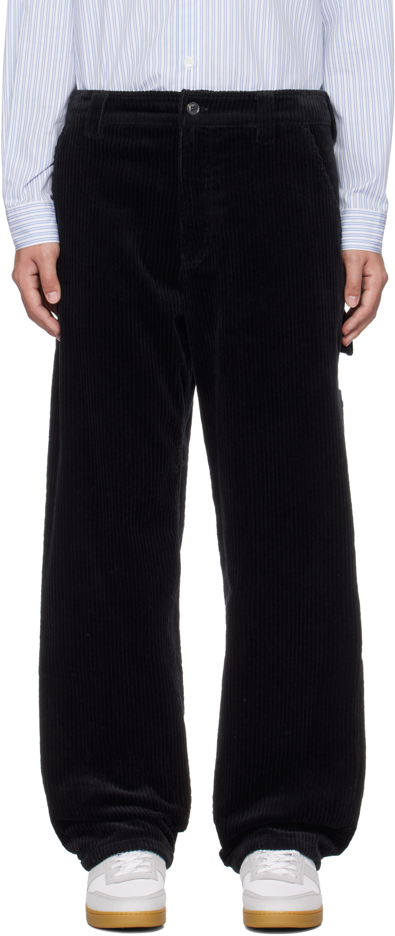 Cargo hlače A.P.C. A.P.C. Fergus Corduroy Pants Črna | COHDW-M08500, 0