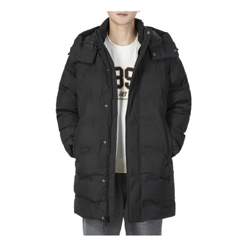 Parka New Balance Long Puffer Jacket Črna | AMJ24379-BK