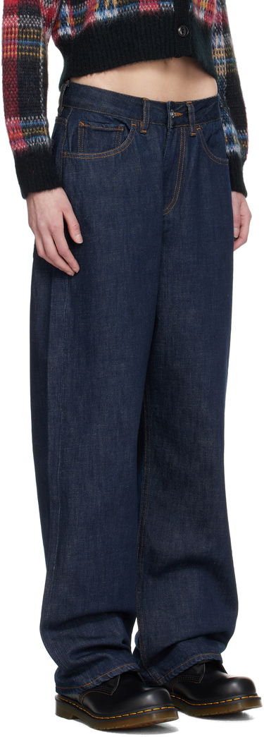 Kavbojke YMC Indigo Straight Leg Jeans Mornarica | Q4AZH, 4